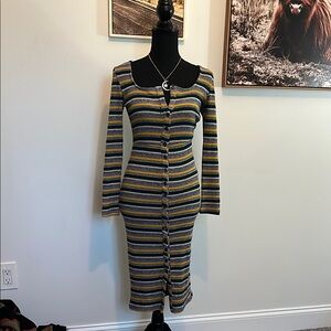 Striped Long Sleeve Dress